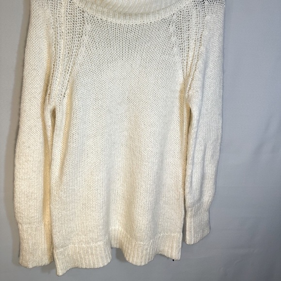 Kaisely Pullover Cream Soft Knit Wool Blend Long Sleeve Turtleneck Sweater M - Picture 8 of 9